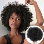 Parrucche nere traspiranti stile afro per Donna 