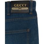 Jeans classici blu in misto cotone 5 tasche Gucci 