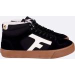 Sneakers alte larghezza E nere numero 45 in pelle di camoscio Faguo 