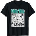 Fairy Tail Manga Foto di Gruppo in Bianco e Nero Maglietta
