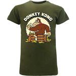 Fashion UK T-Shirt Donkey Kong Super Mario Bros scimmione con Banana Originale Nera Maglia Maglietta Prodotto Ufficiale Adulto Unisex (M)