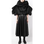Mantelle scontate nere di eco-pelliccia per Donna Comme des Garçons 