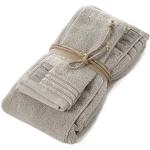Set asciugamani grigio 60x110 di spugna Fazzini 