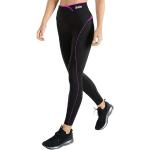 FDX Leggings da Donna, Termici, Intimi, a Compressione, per Fitness/Corsa/Palestra, Black/Pink, L (UK Dress Size 12-14)