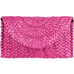 Borsette clutch eleganti rosa di paglia per Donna 