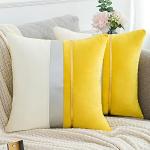1 pezzo tela ricamato giallo tulipano Federa per cuscino , Cuscini