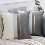 Cuscini grigi 45x45 cm in velluto tinta unita per divani 