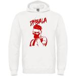 Felpa con Cappuccio di Paulo Dybala Dybalamask La Joya Unisex t-Shirt Uomo Donna Bambino (Bianco, L)