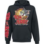 Felpa con cappuccio di Tom And Jerry - Cartoon Logo - S a XXL - Uomo - nero