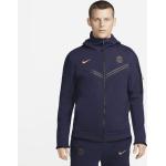 Felpe classiche blu XXL taglie comode con zip per Uomo Nike Tech Fleece Paris Saint-Germain F C 