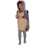 Festartikel Müller Costume da riccio per bambini, senza maniche, con cappuccio, taglia 104, 118.706.04, grigio/beige