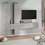 Mobili porta-TV classici moderni grigi di legno Festnight 