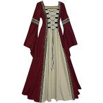 Costumi medievali rossi 3 XL taglie comode lavabili in lavatrice per Donna 