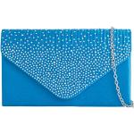 Pochette eleganti blu elettrico con strass gioiello per Donna Fi9 