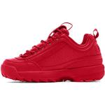 Chunky sneakers larghezza B eleganti rosse numero 42 traspiranti per Donna Fila Disruptor 