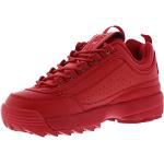 Chunky sneakers larghezza E casual rosse numero 41 riflettenti per Donna Fila Disruptor 