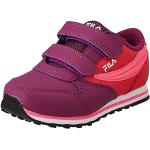 Sneakers larghezza E scontate casual rosa numero 27 chiusura velcro a strappo per bambini Fila Orbit 