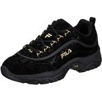 Sneakers basse larghezza E casual nere numero 38 con stringhe per Donna Fila Strada 
