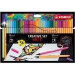 STABILO ARTY Creative Set - STABILO point 88 & Pen 68 - Astuccio da 36 - 17 fineliner point 88, 19 pennarelli Pen 68