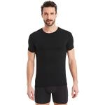 Magliette & T-shirt nere M in microfibra traspiranti con scollo tondo mezza manica con scollo rotondo per Uomo 