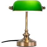 Lampade da tavolo classiche verdi in bronzo compatibile con G9 