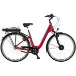 Fischer Cita 1.0, E-Bike Bici Elettrica Donna Uomo RH 44cm Motore Anteriore 32Nm Batteria 36V, Rosso Lucido, 71 cm
