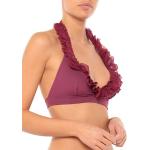 Top bikini porpora M in poliammide tinta unita con paillettes per Donna FISICO-Cristina Ferrari 