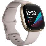 Fitbit Sense Advanced Smartwatch with Tools for Heart Health, Stress Management & Skin Temperature Trends, Lunar White/ Soft Gold Stainless Steel