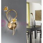 FLOWER Lampada a Parete Metallo Oro Design Moderno