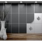 FoLIESEN - Adesivi per piastrelle 15x20 cm | Adesivi murali autoadesivi per bagno e cucina I Resistenti ai graffi e rimovibili | 10 Decalcomania per piastrelle, Grigio scuro lucido