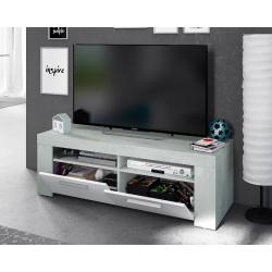 FORES HABITAT Mobile TV 2 Ante in legno 120x42x40h cm colore Bianco / Cemento - 016621L Linea Ambit