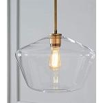 Lampadari industriali trasparenti di vetro da cucina compatibile con E27 