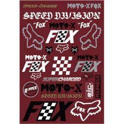 FOX Czar Track Pack Adesivi, rosso