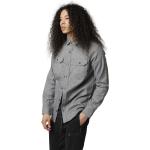 Camicie scontate grigie XL in flanella con manica lunga per Uomo 