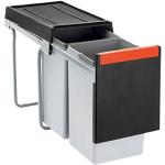Franke Kitchen Systems Franke-Cestini Estraibili per la Raccolta differenziata “Sorter Cube 30 10 Litri, 1 x 20 Litri, 134.0039.554, Nero/Grigio, 46,7 x 25,3 x 43,3 cm