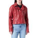 Freaky Nation Lieke-fn Giacca in Pelle, Rosso Artisanal, XS Donna