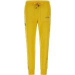 Pantaloni gialli M di cotone a fiori con elastico per Donna 