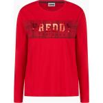 Magliette & T-shirt rosse metallizzate manica lunga per Donna Freddy 