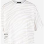 Magliette & T-shirt M di cotone zebrate mezza manica con scollo rotondo per Donna 