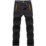 Pantaloni neri XL di pile antivento da caccia per Uomo 