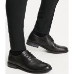 Scarpe autunnali larghezza E eleganti nere numero 40 di pelle con punta rotonda French Connection 