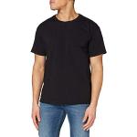 Magliette & T-shirt nere M di cotone mezza manica con scollo rotondo per Uomo Fruit of the Loom 