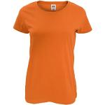 Magliette & T-shirt arancioni L mezza manica con manica corta per Donna Fruit of the Loom 
