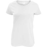 Magliette & T-shirt bianche XL lavabili in lavatrice con scollo rotondo per Donna Fruit of the Loom 