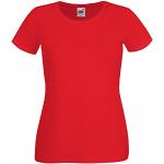 Fruit of the Loom SS129M, T-Shirt Donna, Rosso, XL (Taglia Produttore: 16)