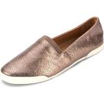 Frye Melanie Slip On Shoes for Women Crafted from Premium Leather with White Rubber Toe Bumpers and Soles, Leather Lining, and Removable Footbeds Outsole, Pewter-8.5M