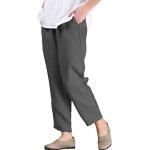 Pantaloni larghi grigi XL di cotone per l'estate per Donna 