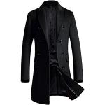 Cappotti lunghi eleganti neri XXL taglie comode per Uomo 