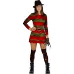 Funidelia | Costume Freddy Krueger da con cappello - Nightmare on Elm Street per donna Costume per Adulto e accessori per Feste, Carnevale e Halloween - Taglia S - Rosso