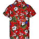 Camicie hawaiane casual rosse XXL per Uomo 